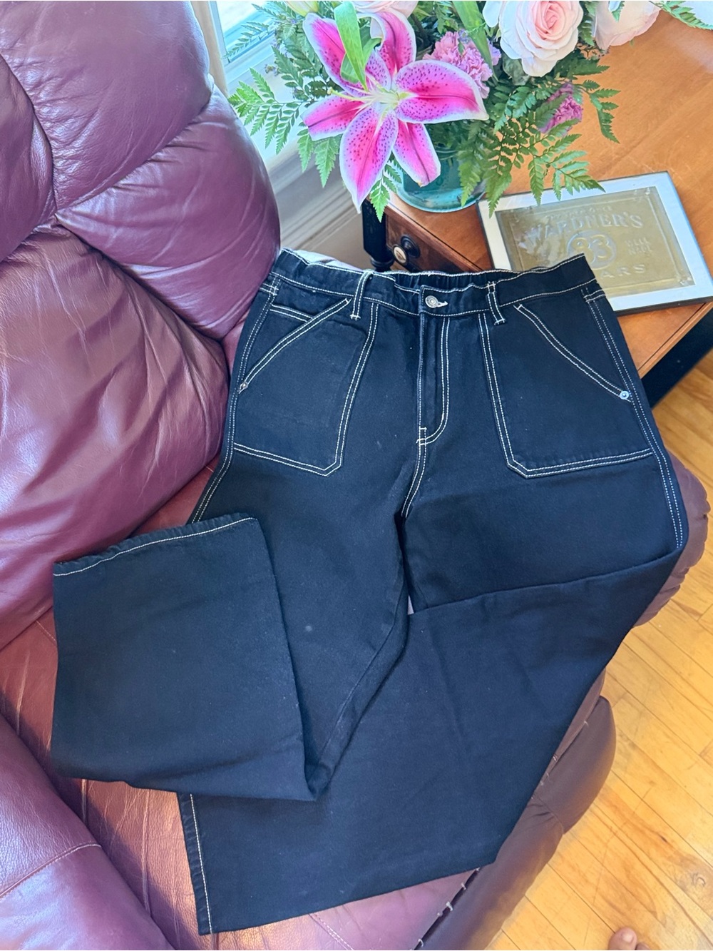 Arizona Black Women’s Jeans with Contrast size 10 short Stitching